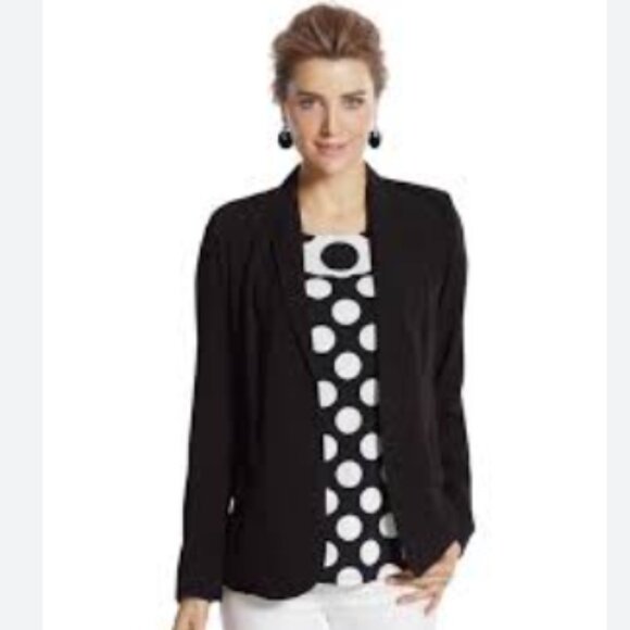 Chico’s Travelers Tank & Cardigan Jacket‎ Set | Size 2 (US Large 12–14) | Black - Picture 4 of 11